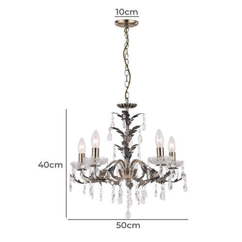 Black 5 light deals chandelier